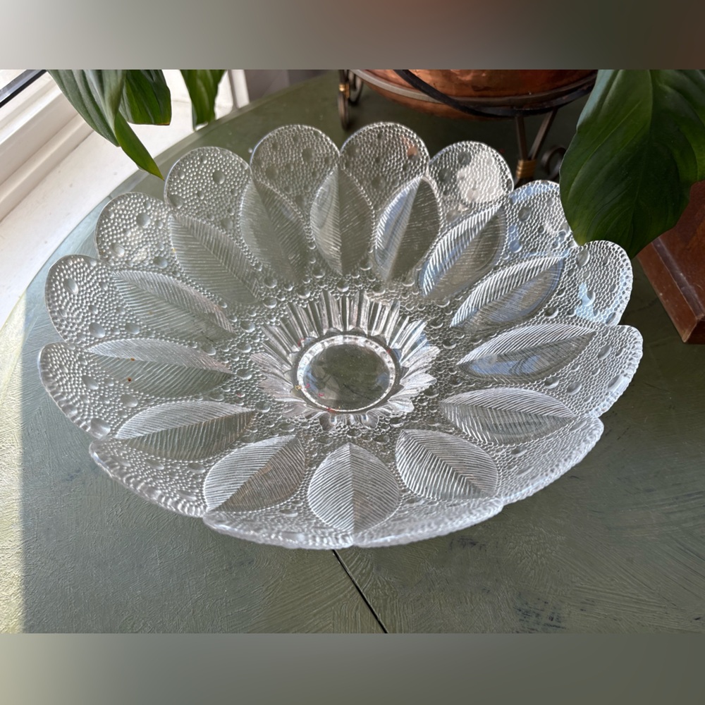 Elegant Clear Glass Decorative Bowl